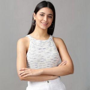 ICW Women's Casual Knitted Crochet Sleeveless Halter Neck Cami Tank Top (One Size Fit Bust 30-34 Inch) - Image 3