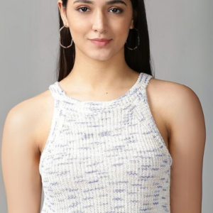 ICW Women's Casual Knitted Crochet Sleeveless Halter Neck Cami Tank Top (One Size Fit Bust 30-34 Inch) - Image 5