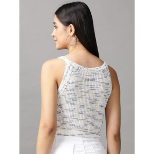 ICW Women's Casual Knitted Crochet Sleeveless Halter Neck Cami Tank Top (One Size Fit Bust 30-34 Inch) - Image 6