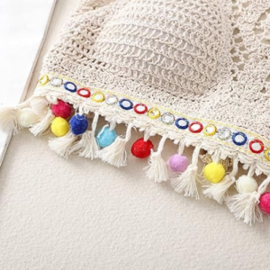 ICW Women's Crochet Halter Neck Padded Bikini Tops Backless Lace Up Beachwear Bralette Crop Top 102 (One Size XS-S) Bust 28-34 Inch - Image 5