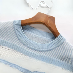 ICW Women's Knit-Rib Acrylic Stretchable Stripe Casual Crop Top T-Shirt for Girls (One Size Bust 32-36 Inch) - Image 6