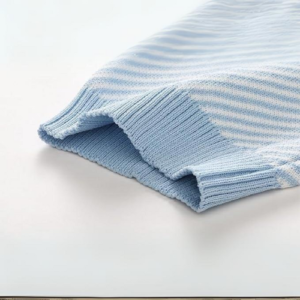 ICW Women's Knit-Rib Acrylic Stretchable Stripe Casual Crop Top T-Shirt for Girls (One Size Bust 32-36 Inch) - Image 4