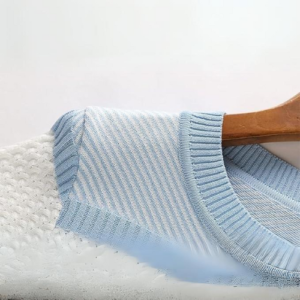 ICW Women's Knit-Rib Acrylic Stretchable Stripe Casual Crop Top T-Shirt for Girls (One Size Bust 32-36 Inch) - Image 5