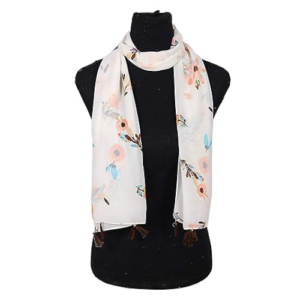 ICW Women's Printed Tassels Soft Georgette Scarf Stoles Shawl For Girls - Image 3