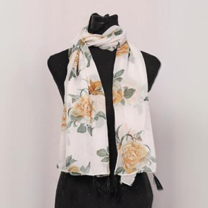 ICW Women's Printed Tassels Soft Georgette Scarf Stoles Shawl For Girls - Image 4