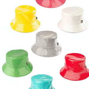 ICW Women Foldable Adjustable Waterproof Shiny Monsoon Rainy Fisherman Bucket Hat Cap (RANDOM COLOUR) - Image 5