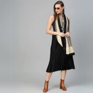 ICW Women's Side Border Printed Cotton Scarf Stoles Shawl - Image 4