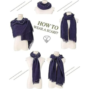 ICW Women's UV Protection Premium Light Weight Wrinkle Ironless Crinkle Cotton Hemp Summer Scarf Stoles Shawl head scarves for girls - Image 4