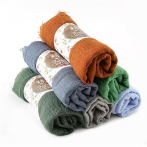 ICW Women's UV Protection Premium Light Weight Wrinkle Ironless Crinkle Cotton Hemp Summer Scarf Stoles Shawl head scarves for girls - Image 5